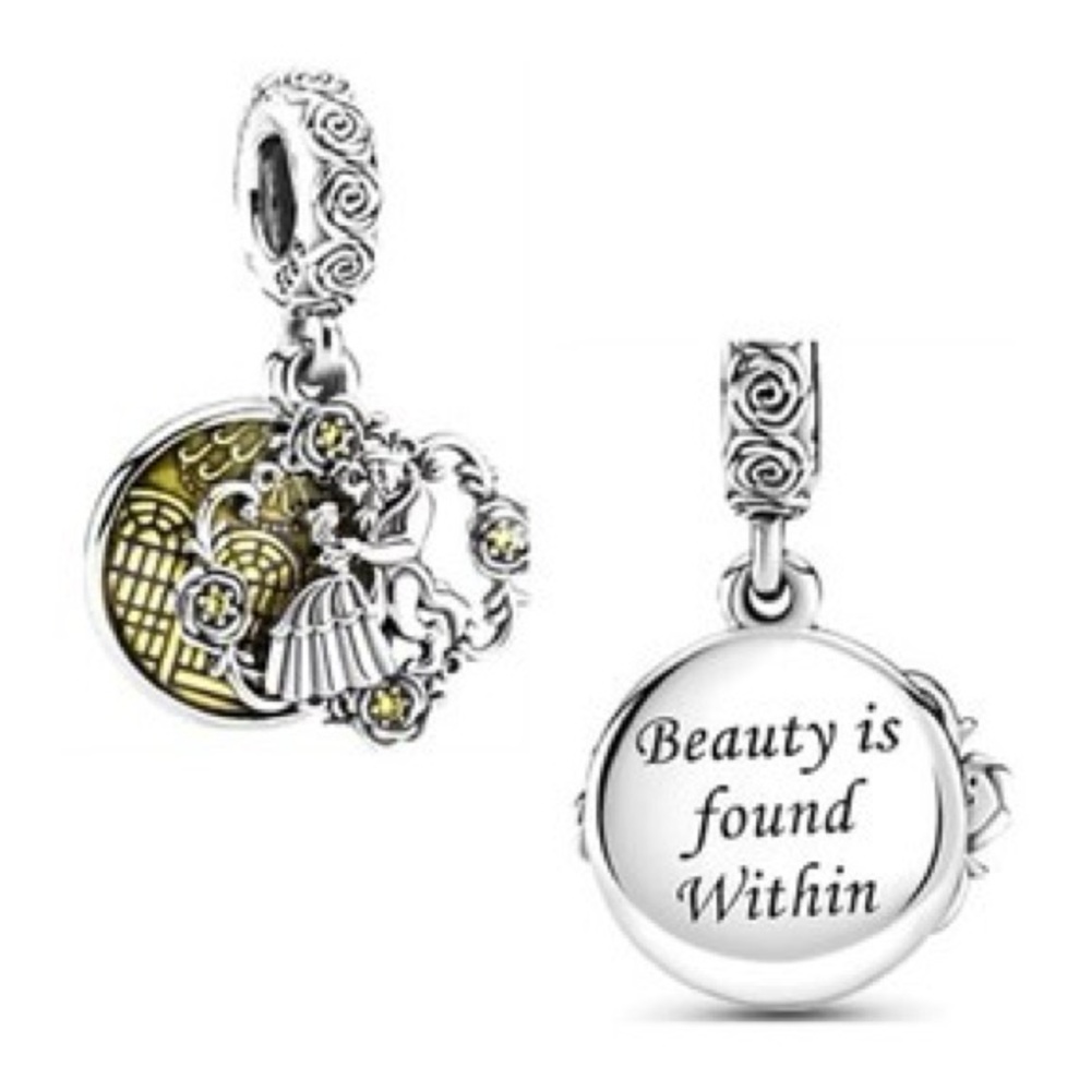 Pandora Silver and Gold Charm Bracelet